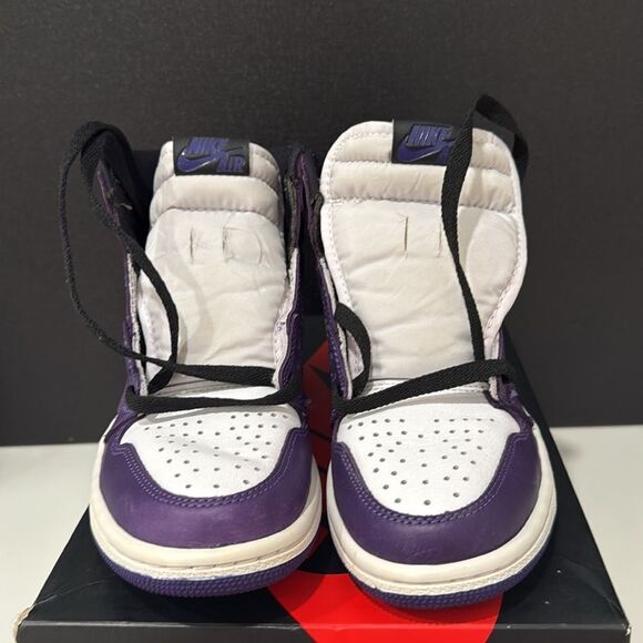 Kids Air Jordan 1 Retro High OG “Court Purple” - Picture 4 of 6